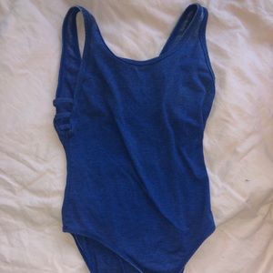 Topshop Blue Bodysuit with side Cutouts
